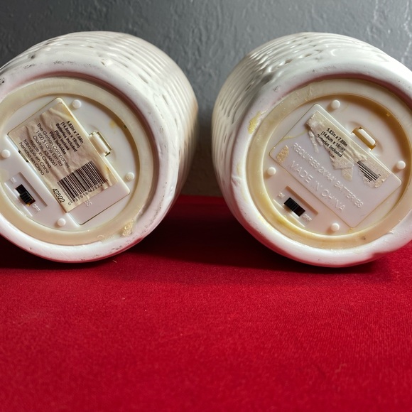 Deco Ceramic Circles Pillar Flameless Candle with Cut Out Design - Picture 8 of 12